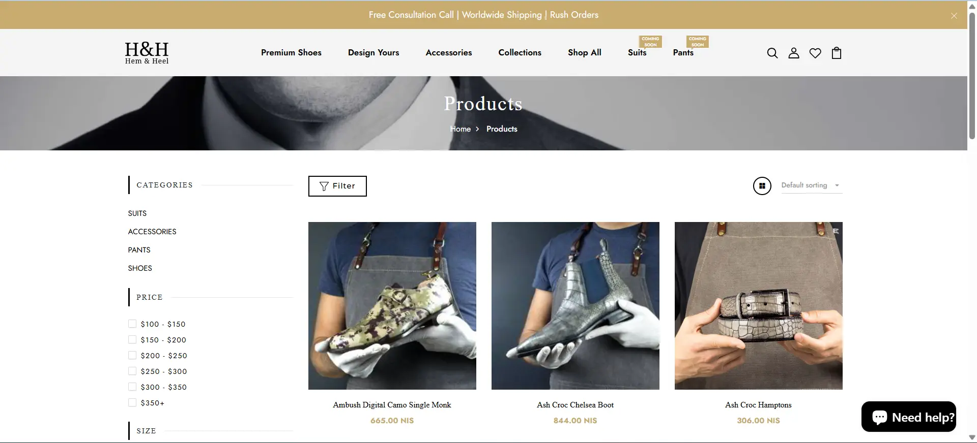 Product showcase with 3D visualization