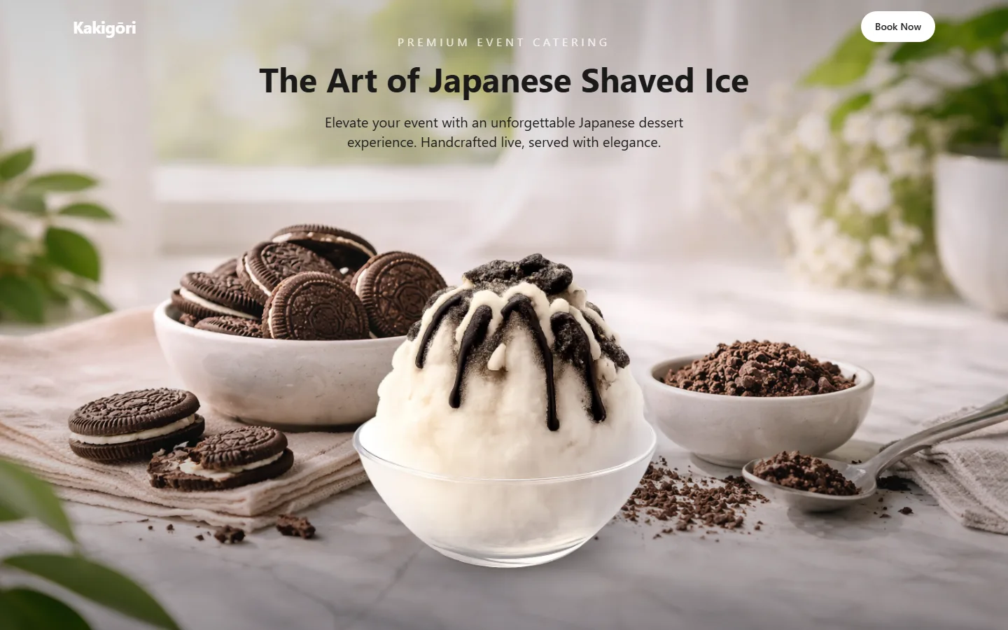 Kakigori Israel restaurant website — built by WebFused